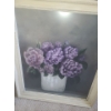 Image 4 : Pair of Floral Paintings & Beautiful Wall Scroll .  Lilacs 22 1/2 w 27 1/ h