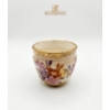 Image 5 : Victorian Era Floral Arrangement In Glass Cloche, Maple Burl Wooden Bowl, Royal Bonn Jardiniere Bowl