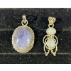 Image 1 : Collection of Blue & White Stone Pendants