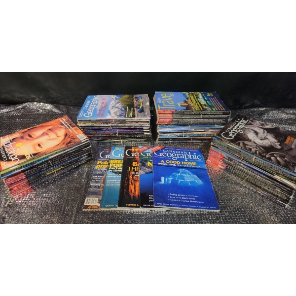 GIANT Collection of Canadian Geographic. Early 90's and 2000's Editions. Knowledge and Creative Uses