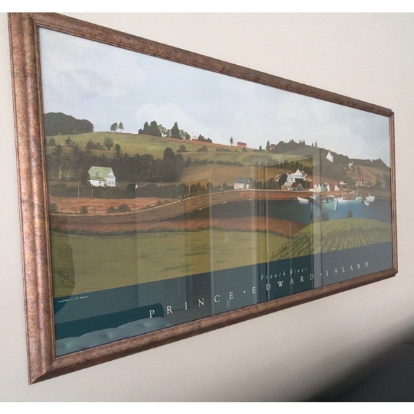 Framed Prince Edward Island French River Poster by L.W.Brammer
