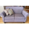 Over Sized Plush Love Seat Sofa 55x36x37 w/ Decorative Floral Accent Pillows 