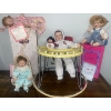 Image 1 : Happiness is... & Ashton Drake Galleries Dolls w/ Antique Baby Walker ( Not Permitted For Use) 