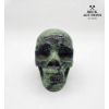 Image 1 : Ruby Zoisite Crystal Skull Hand Carved Gemstone Fine Art Sculpture Reiki Healing Stone Statue 3 IN T