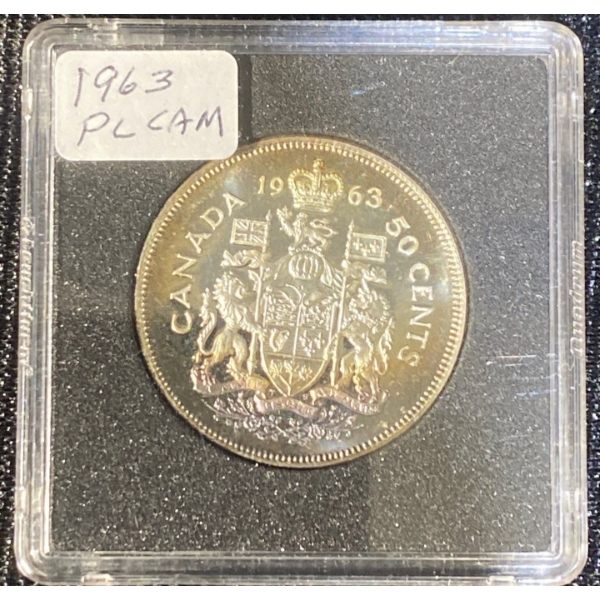 1963 Canadian 50 Cent Coin 80% Silver 11.66 Grams