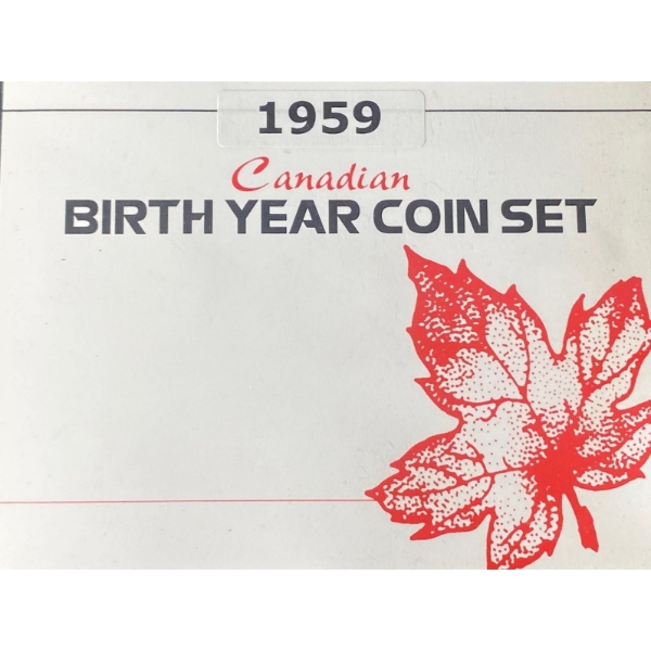 1959 Birth Year of Canada Coin Set 80% Silver 1.11 Troy Ounces
