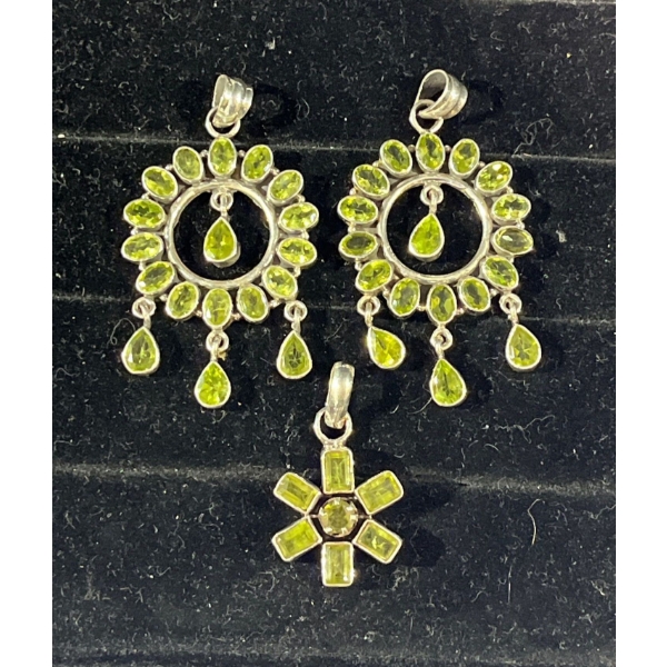 Collection of Green Stone Pendants