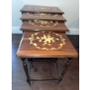 Image 3 : Four Inlaid Wood Nesting Tables