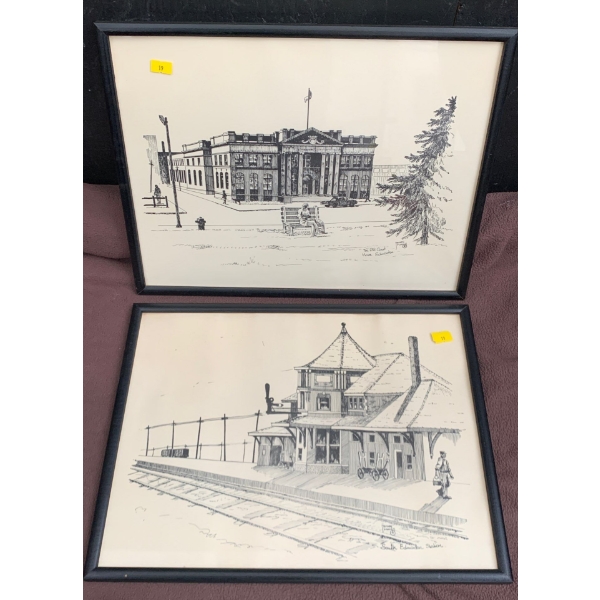 Set of 2 Framed Prints by Stephen Pisak