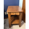Image 1 : Matched Pair Solid Oak Bedside Tables With Drawer 18W x 24D x 24H