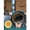 Image 5 : Lot: Blue Suitcase, Round Black Mirror, Sunflower and Butterfly Decor
