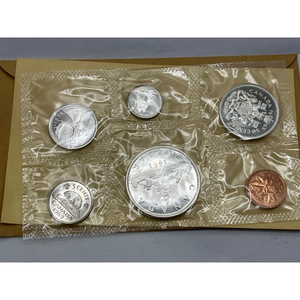 1963 Canadian Uncirculated Coin Set 43g 80% Silver