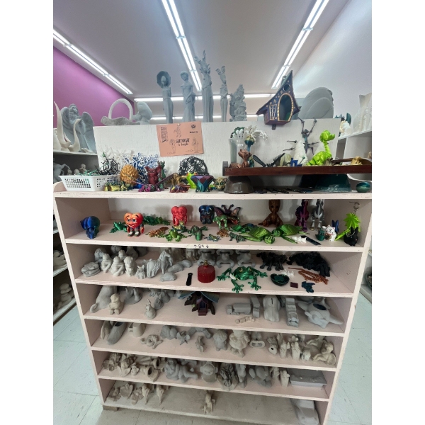  ceramic greenware all contents on shelf