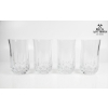 Image 1 :  Crystal Double Old-Fashioned Tumblers And Saucers.  Cristal D'Arques Longchamp crystal glassware, 