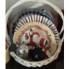 Image 2 : Basket Of Christmas Plates & Decor- Holiday & Seasonal