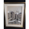 Image 1 : Cityscape Art, Signed: J. Cupido, Framed Under Glass, 17 X 21