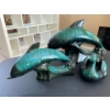 Blue Mountain Pottery Large Dolphin 16L Small Dolphin Swan Dish