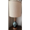 Image 2 : Mid Century Dime - Chic Teak Table Lamp w/ Art Glass Base 35T & Radner Flowers