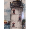 Image 3 :  Framed Under Glass Needlepoint. Lighthouse 16 1/2 w 20 1/2 h