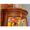 Image 5 : Oak corner karaoke cabinet with four glass shelves and mirrored back in amazing condition with round