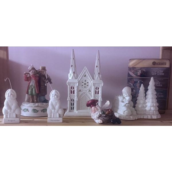Porcelain and Resin Figurines Featuring Holiday and Seasonal Themes