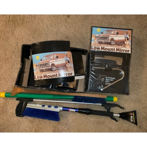 Auto Essentials - 2 New Low Mount Mirrors w/ Boss Winter Brush & more