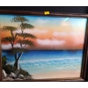 Image 3 : Trio of Beach Paintings- Two: 8 X 19 , Largest: 19 X 15, Framed Under Glass