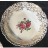 Image 5 : Cuban Rose & Tudor Rose With 22K Gold Trim Porcelain Plates