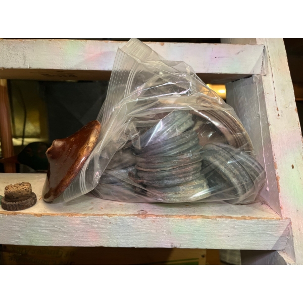  huge bag of glass jar lids 