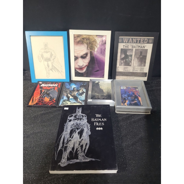 Framed Art: 10 X 12.5, 7.5 X 9.5, 6.5 X 8.5, Batman Soft Cover Book 10 X 13