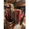 Image 1 : rolls and rolls and rolls of vintage wrapping paper. Get your 80s out . with a bag full of Christmas