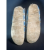 Image 3 : Beaded Leather Moccasins with Green, White, and Yellow Pattern