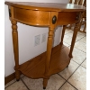 Image 2 : Pine Demi-lune Half Moon Hallway Table 34x15x31