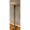 Image 1 : Antique Art Deco Torchiere Floor Lamp 6 feet Tall Solid Base