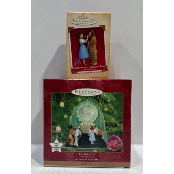 Wizard of Oz- Dorothy and Cowardly Lion, The Great Oz Hallmark Ornaments