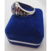 Image 3 : Mens School Ring w/ Blue Stone - Stamped Jostens Ltd.