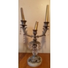 Image 3 : Gorgeous Metal Candelabra w/  Marble Base, Electric Lantern and Lovely Decorative Ship (As Is) 