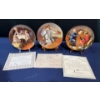 Image 1 : Set of Three Norman Rockwell Collector Plates with original boxes and COA