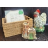 Image 11 : Stained Glass Rooster Lamp, Storage Basket, Frame, and Lighthouse Ceramic Piece