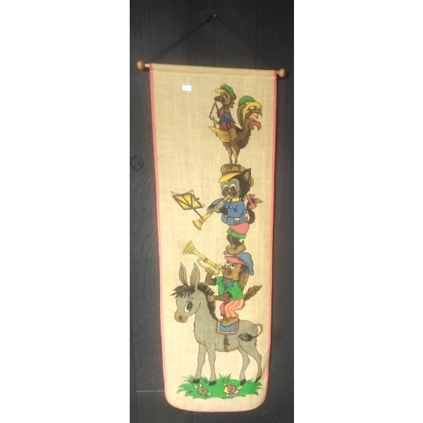 Nostalgic Vintage Tapestry - Trumpet Playing Pets Enjoy An Afternoon Donkey Ride