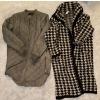 Image 1 : Ladies Long Jacquard Hooded Sweater Coat Size S w/ Thermal Diamond Tuft Long Bomber