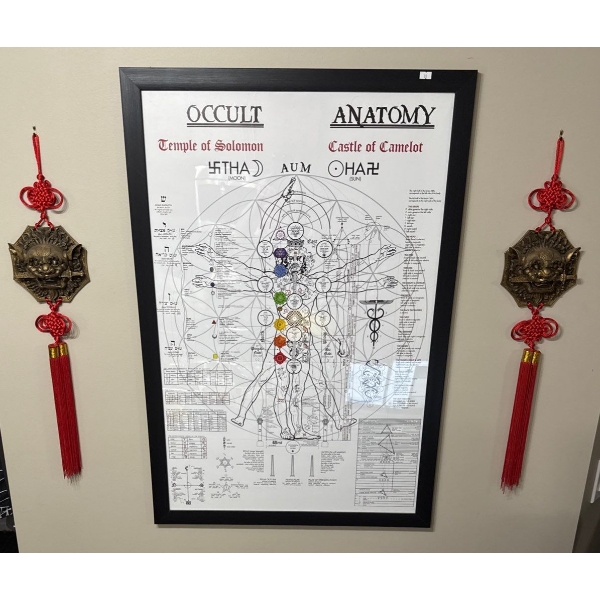 Temple Of Solomon Castle Of Camelot : Occult Anatomy w/ Brass FuDog Chinese Knots 
