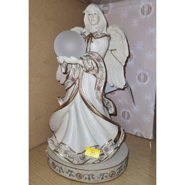 Sarah's Angels Solar Decor w/ Frosted Ball 11 T (New in Box)