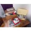 Image 4 : Sewing Cabinet With Supplies and Boxes