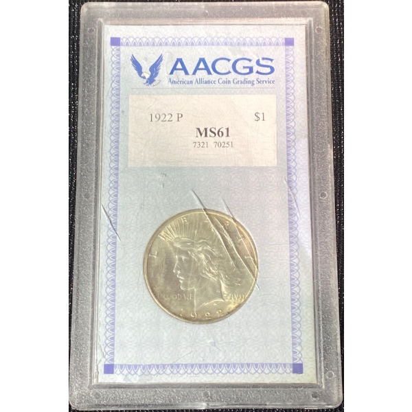 MS61 1922 Silver Peace Dollar