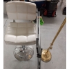 Image 1 : Chair/Stool, Laundry Dryer, & Tall Brass Lamp  57"tall