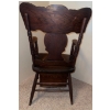 Image 3 : Antique Commode w/Carved Back & Spindle Arms-Wooden Potty For All