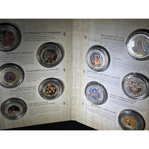 1980 proof Canadian coin set Leather & wood case 