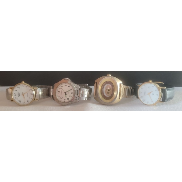 Four Modern Men's Watch Collection  Carriage, Timex & Acqua Indiglo's & Lucerne Brands