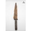 Image 1 : Collectible Ethnographic Knife Featuring A Distinctive Blade Structure With Wood & Wire Binding 18'H